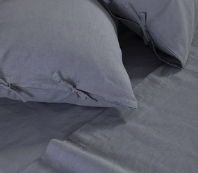 Σετ Μαξιλαροθήκες Cotton-Linen Grey 2x(52x72) - Nef-Nef Homeware