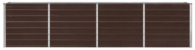 vidaXL Ζαρντινιέρα Ψηλή Καφέ 320 x 40 x 77 εκ. Γαλβανισμένος Χάλυβας