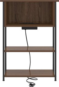 vidaXL Κομοδίνο Καφέ δρυς 55 x 31 x 76 εκ Επεξεργασμένο ξύλο