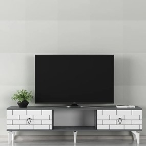 Stewehome Ραφιέρα τηλεόρασης με 2 πόρτες και ράφι 150x30x45 cm