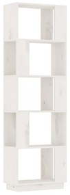 vidaXL Βιβλιοθήκη/Διαχωριστικό Χώρου Λευκό 51x25x163,5 εκ. Μασίφ Πεύκο