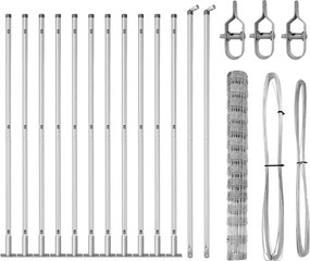 vidaXL Στύλος Περιφράξεων Γαλβανισμένο 25 x 1,4 μ Ατσάλι