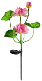 Φωτιζόμενα διακοσμητικά λουλούδια LED με ηλιακό πάνελ - 2pcs - 150371 - Pink