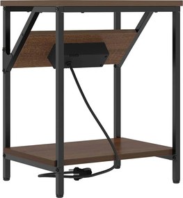 vidaXL Κομοδίνο Καφέ δρυς 38 x 30 x 48 εκ. Επεξεργασμένο ξύλο