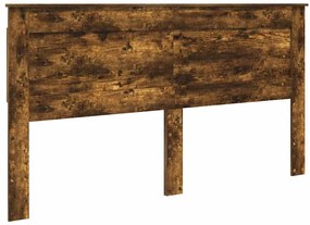 vidaXL Κεφαλάρι με κεφαλάρι Καπνιστό Δρύς 200 cm Επεξεργασμένο ξύλο