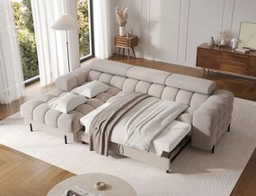 Γωνιακός καναπές Freyia-Beige-Αριστερή - 285.00Χ181.00Χ93.00cm