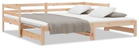 vidaXL Καναπές Κρεβάτι 2 x (90 x 200) εκ. από Μασίφ Ξύλο Πεύκου