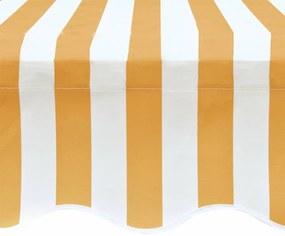 vidaXL Τεντόπανο Έντονο Κίτρινο/Λευκό 6x3 μ Καραβόπανο (Χωρίς Πλαίσιο)