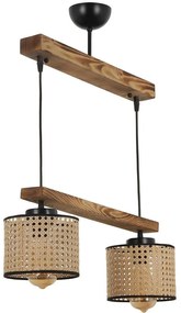 Φωτιστικό Οροφής David 534LUN3386 45x15x80cm 2xE27 40W Natural Opviq