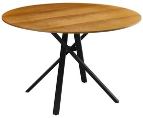 Cerco sonoma mdf table and black metal leg Φ120x75cm 120x120x75 εκ.