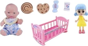 Κούκλα μωρό με κρεβατάκι &amp; παιχνίδια - 0812-1998 - 917423