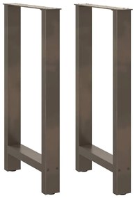 vidaXL Πόδια Τραπεζιού Μπαρ 2 τεμ. από Φυσικό Ατσάλι 50x(90-91) εκ. Ατσάλι