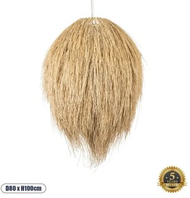 Boho Κρεμαστό Φωτιστικό Οροφής Μονόφωτο 01913 GloboStar-1913-Μπεζ 1913