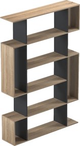 Βιβλιοθήκη Mito pakoworld sonoma-ανθρακί 108.5x25x161εκ