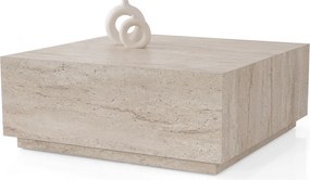 Τραπεζάκι Σαλονιού Τραβερτίνη LIZBON 90x90x35,5