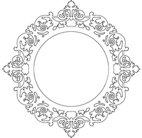 Intra απο ξύλο plywood 3mm-4mm πάχος - Ayna Πλαίσιο Καθρέφτη Στρογγυλό Δίασταση 30x30 cm Intraeaxys-qome5873