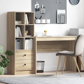 vidaXL Γραφείο με Αποθήκευση Sonoma Oak Επεξεργασμένο Ξύλο