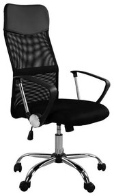 Office chair  Black With Mesh and chromed base 61x56x118 cm