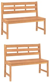 vidaXL Σετ Τραπεζαρίας Κήπου 5 Τεμαχίων από Μασίφ Ξύλο Teak