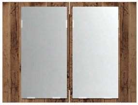 vidaXL Έπιπλο Καθρέφτη με LED Όψη Παλαιού Ξύλου 60x12x45εκ. Επεξ. Ξύλο