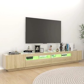 Έπιπλο Τηλεόρασης με LED Sonoma Δρυς 260 x 35 x 40 εκ. - Καφέ