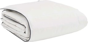 vidaXL Χειμερινό Παπλωματοθήκη με μαξιλάρι 2 pcs Λευκό Φτέρος