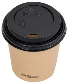vidaXL Ποτήρια Καφέ Χάρτινα με Καπάκια 120 ml 500 Τεμάχια Καφέ