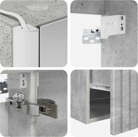 vidaXL Σετ Ντουλαπιών Μπάνιου 5 pcs Γκρι Σκυροδέματος