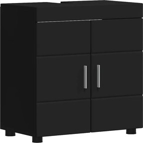 vidaXL Σετ Επίπλων Μπάνιου TULUM 2 τεμ. Μαύρο 60 x 34 x 63 εκ