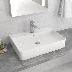 Νιπτήρας Επικαθήμενος LT 2173 60x42x12cm White Karag Πορσελάνη