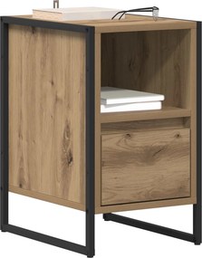 vidaXL Κομοδίνο Artisan Δρυς 39,5 x 30 x 50 εκ Επεξεργασμένο Ξύλο