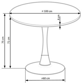 Τραπέζι Houston 894, Καρυδί, Μαύρο, 75cm, 27 kg, Φυσικό ξύλο καπλαμά, Ινοσανίδες μέσης πυκνότητας, Μέταλλο | Epipla1.gr