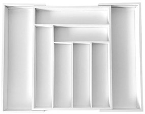 Οργανωτής για μαχαιροπήρουνα μπαμπού Kinghoff KH 1748, Επεκτάσιμο, Λευκό