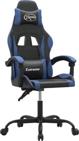 vidaXL Καρέκλα Gaming Μαύρο/Μπλε από Συνθετικό Δέρμα