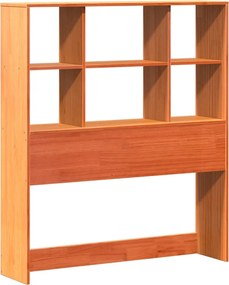 vidaXL Κρεβάτι Βιβλιοθήκη Χωρίς Στρώμα Καφέ 75x190 εκ Μασίφ Πεύκο