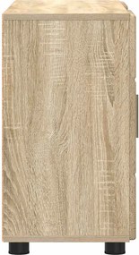 vidaXL Πλαϊνό γραφείο με ράφι Δρύς Sonoma 88,5 x 30,5 x 55,5 εκ