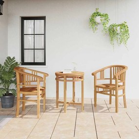 vidaXL Καρέκλες Κήπου 2 pcs Καφέ 63 x 58 x 89 εκ. Μασίφ ξύλο teak