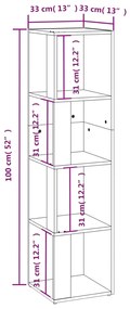 ΓΩΝΙΑΚΟ ΈΠΙΠΛΟ ΚΑΠΝΙΣΤΗ ΔΡΥΣ 33X33X132 ΕΚ. ΑΠΟ ΕΠΕΞΕΡΓ. ΞΥΛΟ 816023