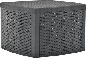 vidaXL Βοηθητικό Τραπέζι Ανθρακί 54 x 54 x 36,5 εκ. Πλαστικό