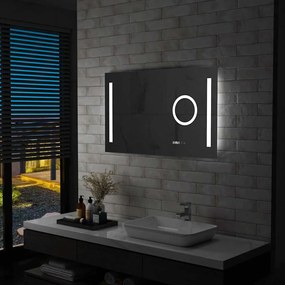 vidaXL Καθρέφτης Μπάνιου Τοίχου με LED/Αισθητήρα Κίνησης 100 x 60 εκ.