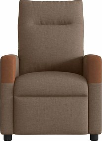 vidaXL Πολυθρόνα Μασάζ Ηλεκτρική Ανακλινόμενη Καφέ Υφασμάτινη