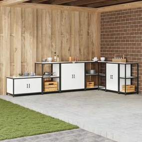 vidaXL Ντουλάπα Αποθήκευσης Κουζίνας Λευκό 60 x 50 x 92 εκ. Ατσάλι