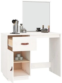 vidaXL Μπουντουάρ Λευκό 95x50x134 εκ. Μασίφ Ξύλο Πεύκου