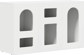 vidaXL Πλαϊνό γραφείο ELST Λευκό 100 x 35 x 59 εκ Επεξεργασμένο ξύλο