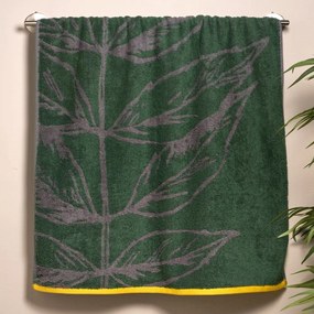 Πετσέτα Jayda 02 Dark Green Kentia Προσώπου 50x90cm 100% Βαμβάκι