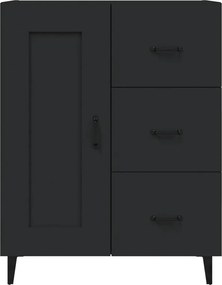 vidaXL Ντουλάπι Μαύρο 69,5 x 34 x 90 εκ. από Επεξεργασμένο Ξύλο