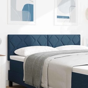 vidaXL LED κεφαλάρι Μπλε 144 cm ύφασμα