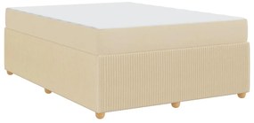 vidaXL Σκελετός Κρεβατιού Άλλο Κρεμ 140 x 200 cm ύφασμα