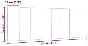 Μαξιλάρι για Κεφαλάρι Σκούρο Καφέ 120 εκ. Υφασμάτινο - Καφέ