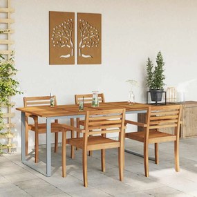 vidaXL Τραπέζι Κήπου για Φαγητό Γκρι 180 x 90 x 75 cm